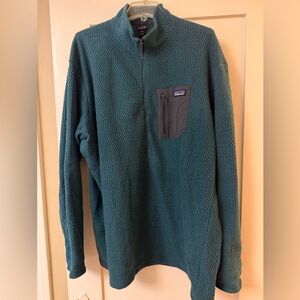 Patagonia Teal Fleece 1/4 Zip Pullover. Size 3X.